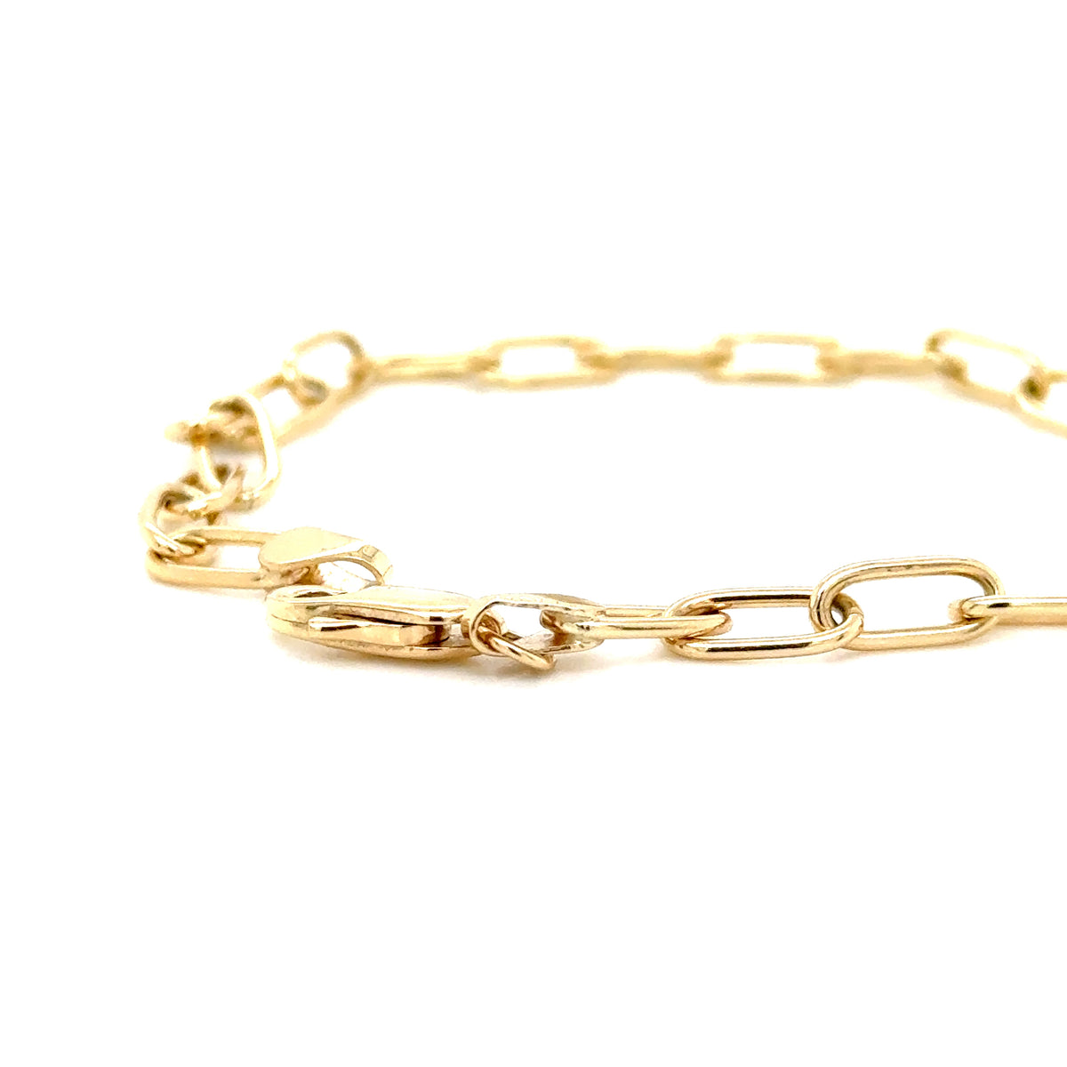 9ct Yellow Gold Paper Link Bracelet 7.5 inch