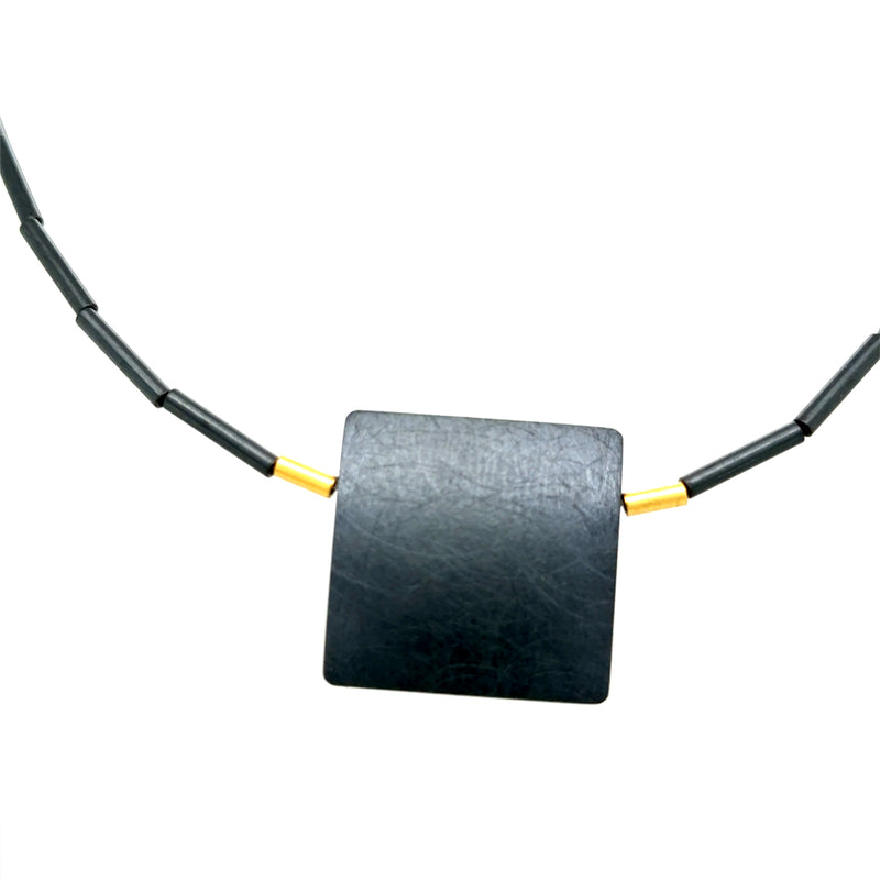 Zaremski 1 Square Gold Plated Necklet