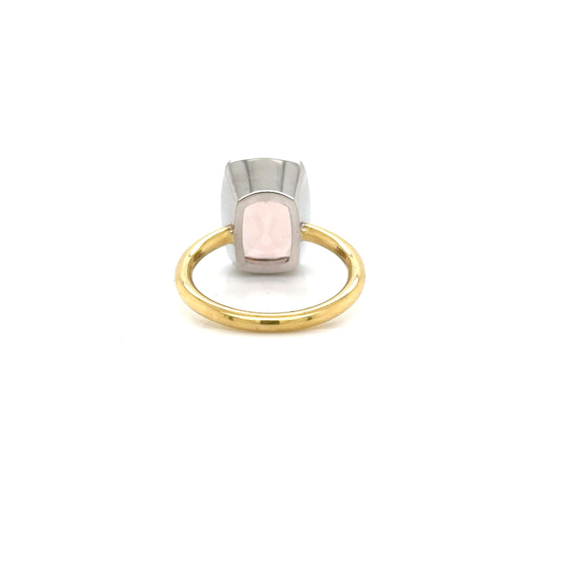 18ct White & Yellow Gold Morganite Ring