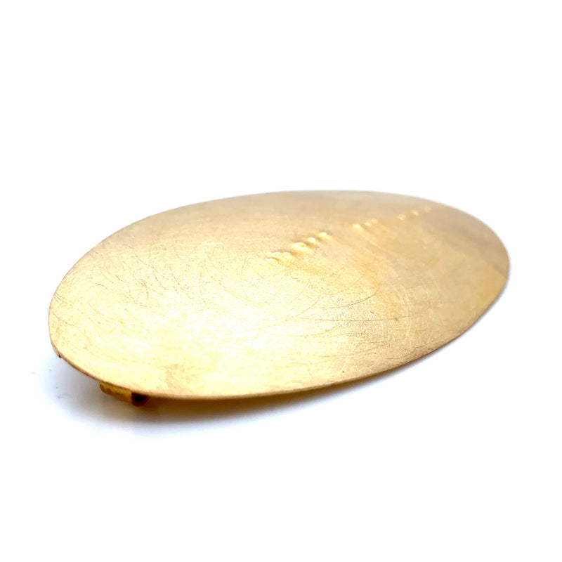 Zaremski Oval Dot Gold Plated Brooch/Pendent