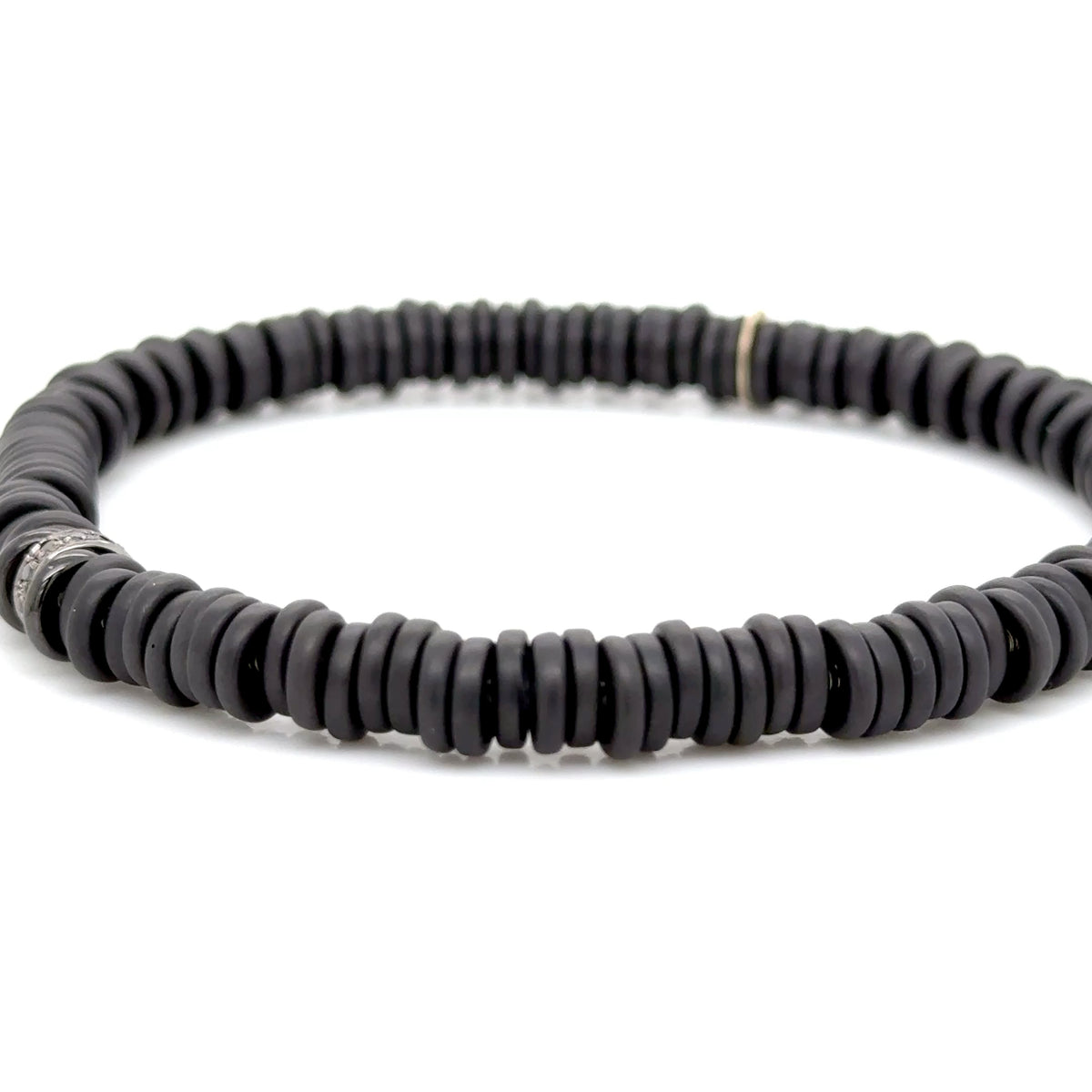 Gents Ceramic and Diamond Bracelet