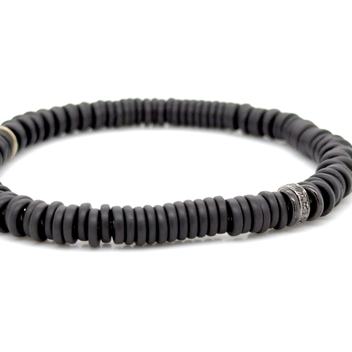 Gents Ceramic and Diamond Bracelet