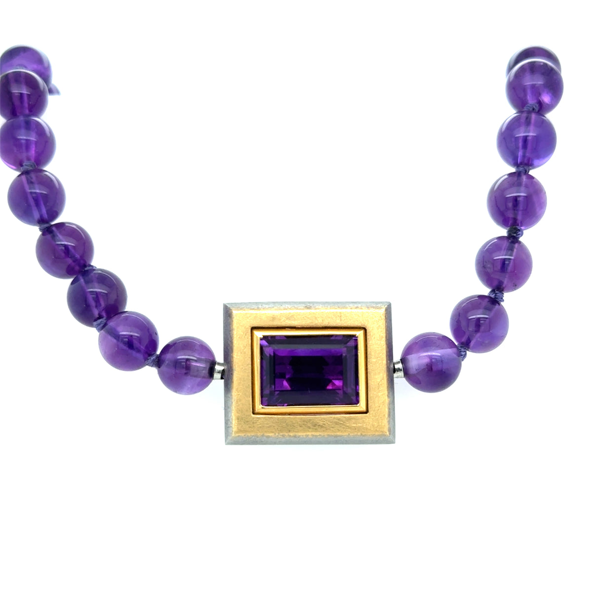 Amethyst Beads with Click Clasp