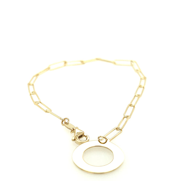 9ct Yellow Gold Bracelet with Circle
