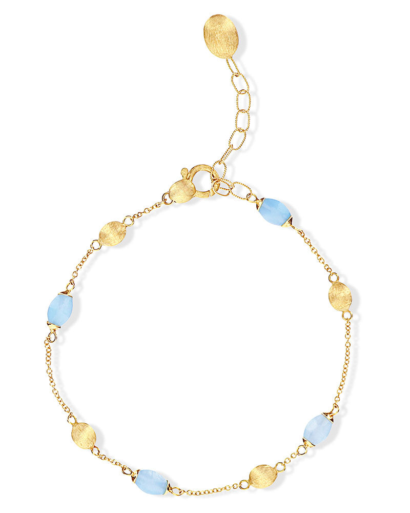 Nanis 18ct Yellow Gold and Aquamarine Bracelet