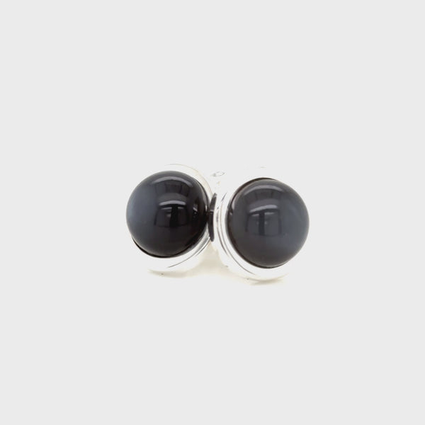 Sterling Silver Moonstone Cufflinks