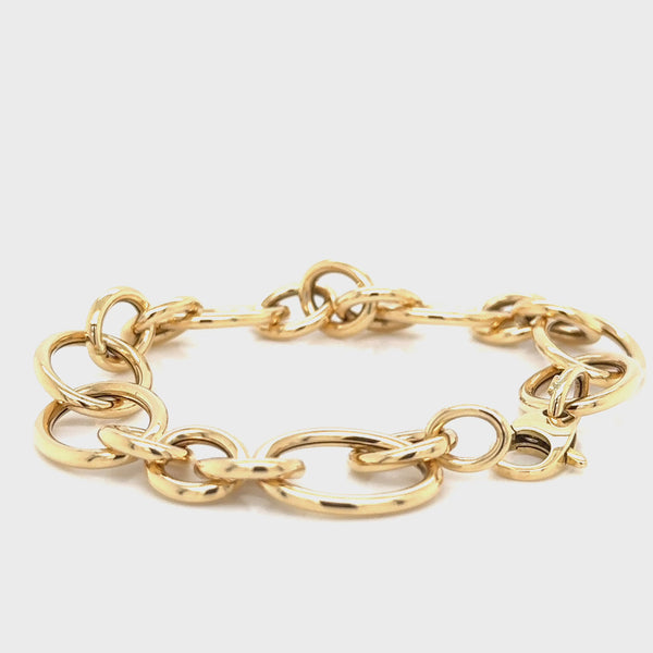 Yellow Gold Oval Bracelet