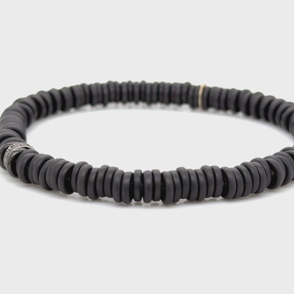 Gents Ceramic and Diamond Bracelet