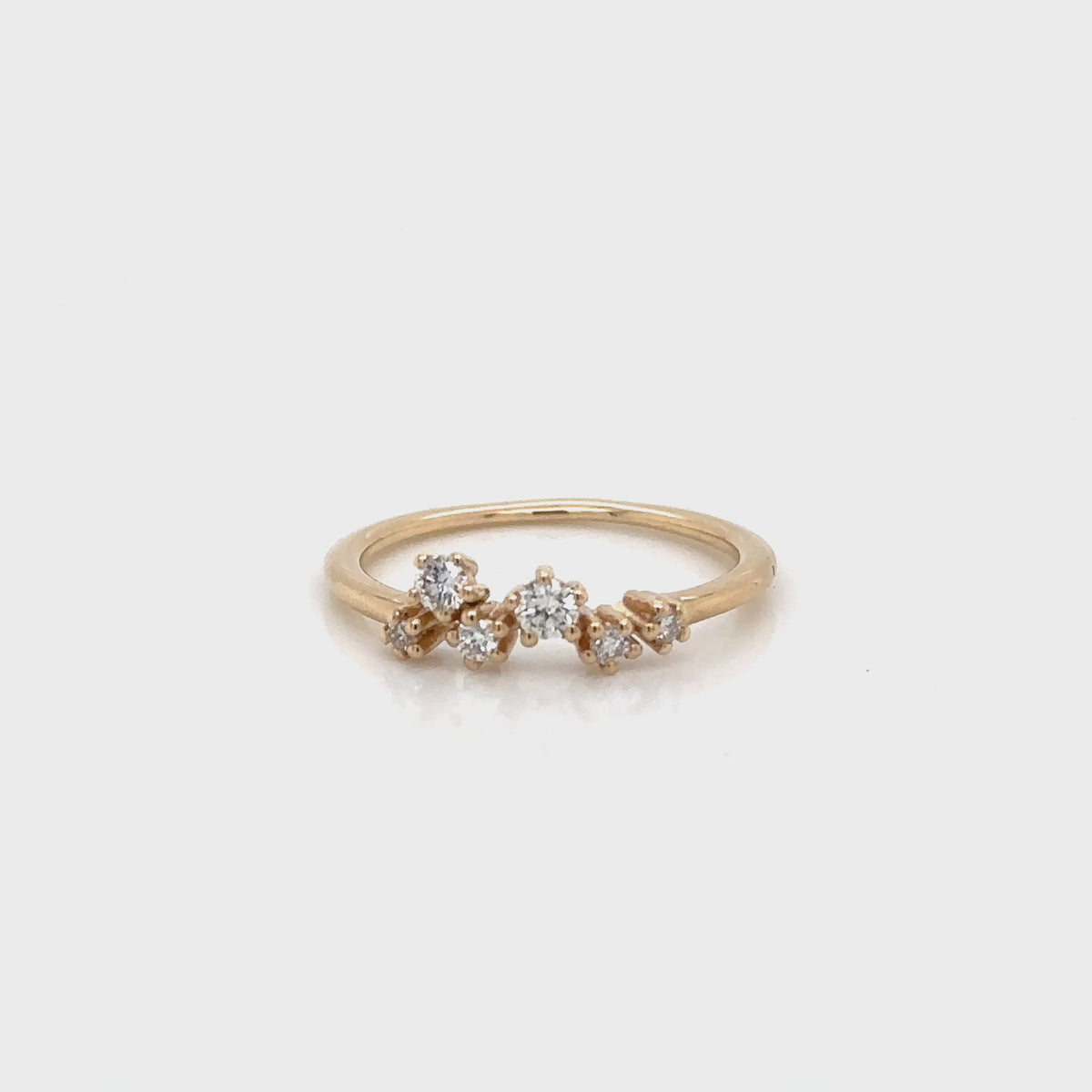 14ct Yellow Gold Sparkle 6 0.20ct Diamond Stone Ring