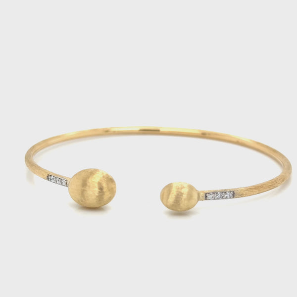 Nanis 18ct Yellow Gold and Diamond Bangle