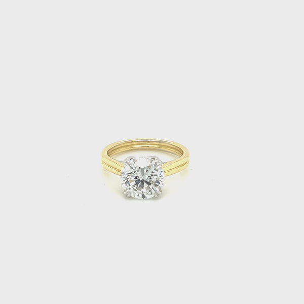 3ct LG Diamond Set in 18ct Yellow and White  Gold 4 Claw Mount