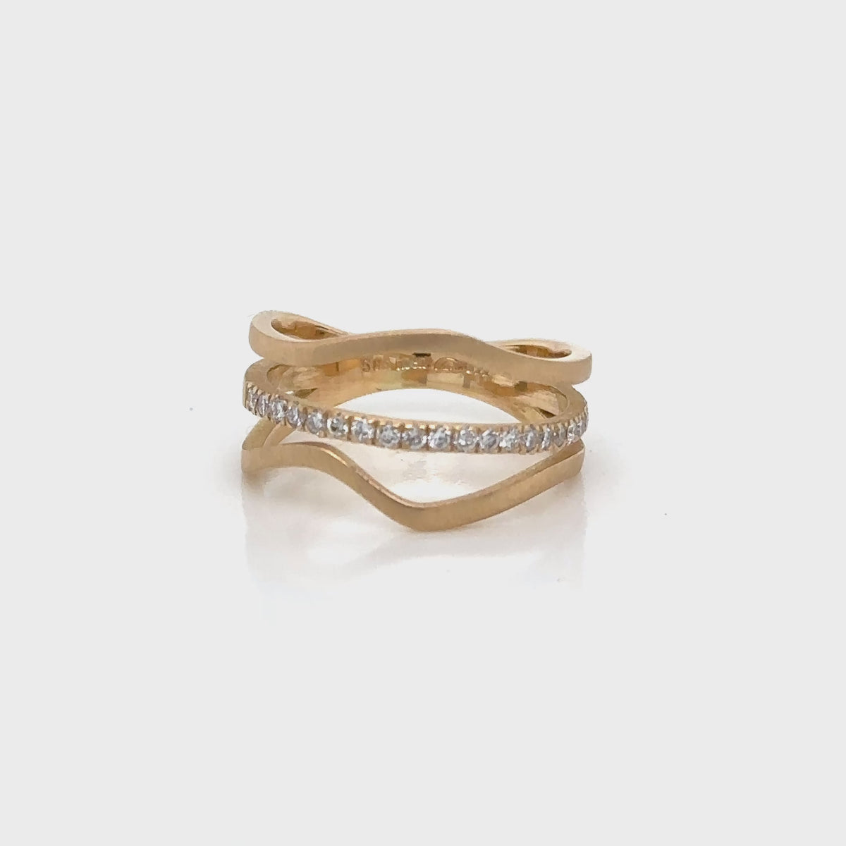 14ct Yellow Gold Cascade Ring