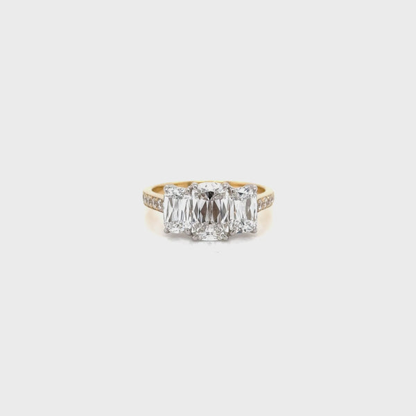 18ct Y Gold 3.46ct Lab Grown Diamond Ring