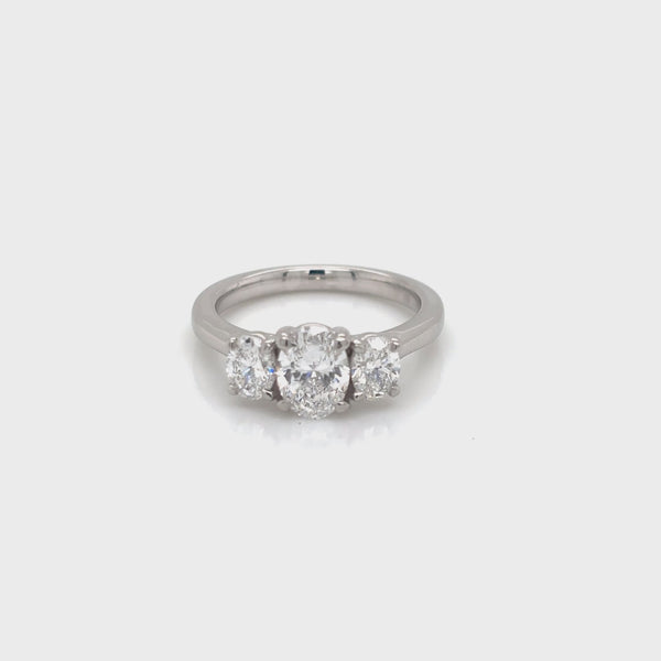 Platinum 1.20ct 3 Stone Diamond Ring