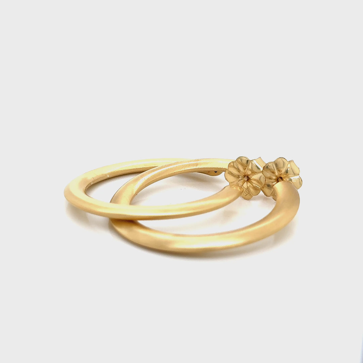 Aquaforte Gold Plated Large Hoop Earrings