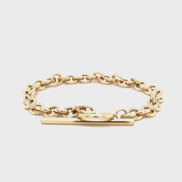 9ct Yellow Gold Cable 6mm Bracelet