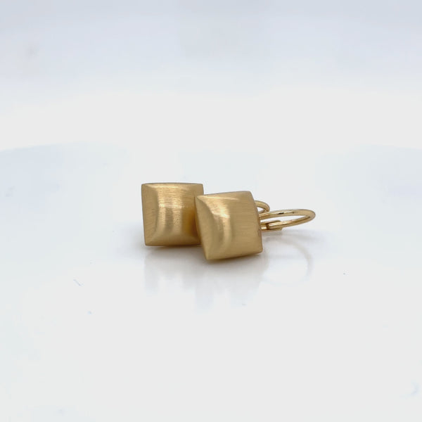 Aquaforte Gold Plated Square Earrings