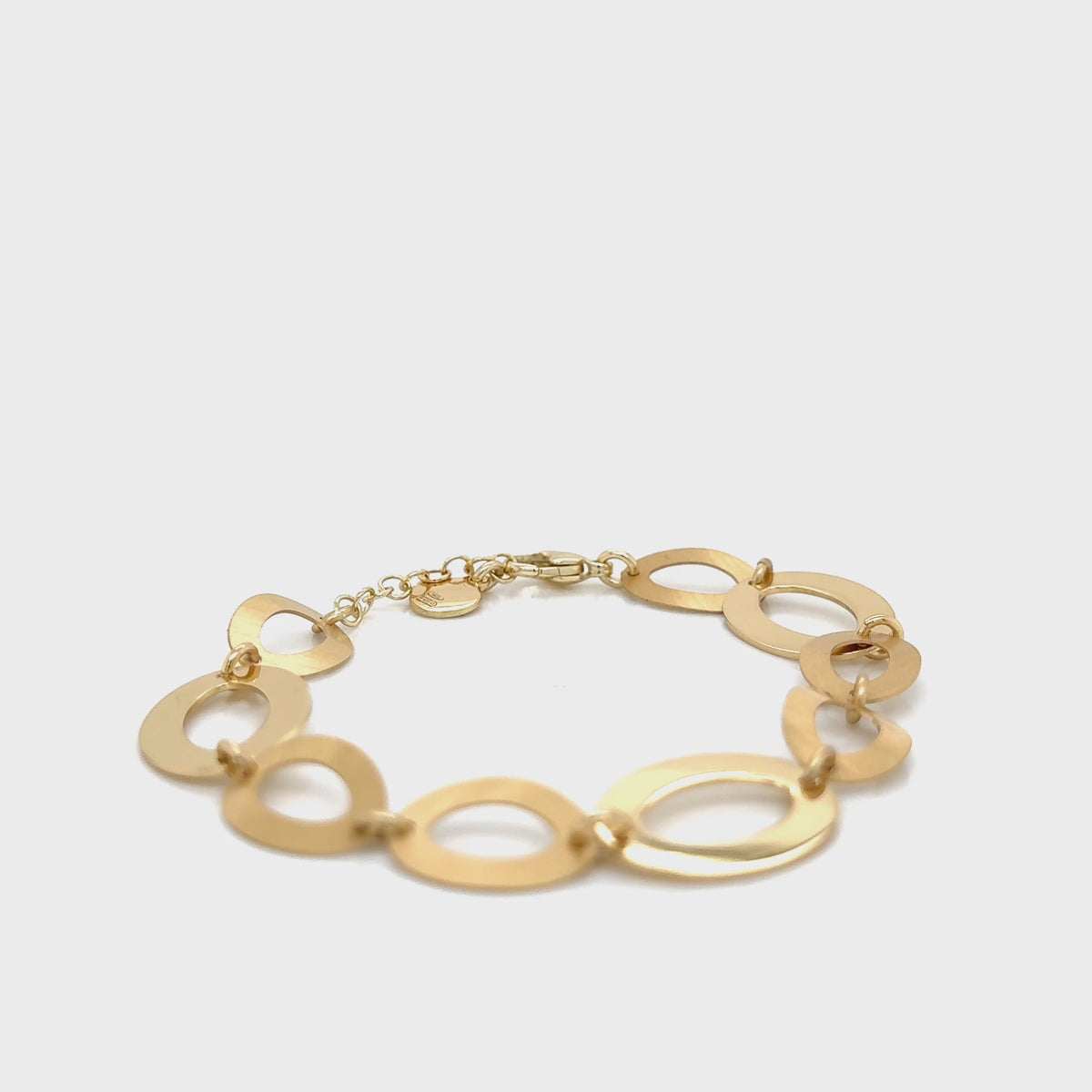 Aquaforte Gold Plated Oval Bracelet