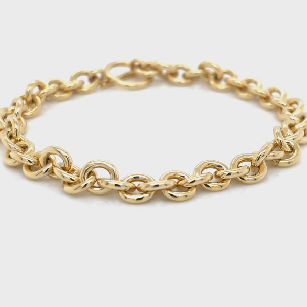 9ct Yellow Gold T Bar Bracelet