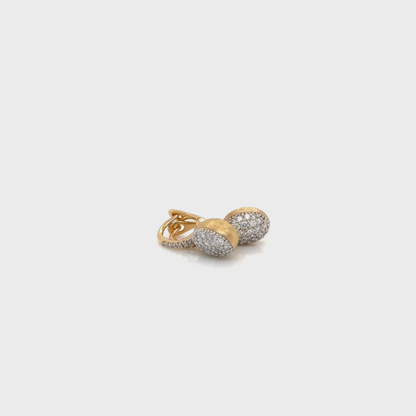 Nanis 18ct Yellow Gold and Diamond Small Bead Earrings