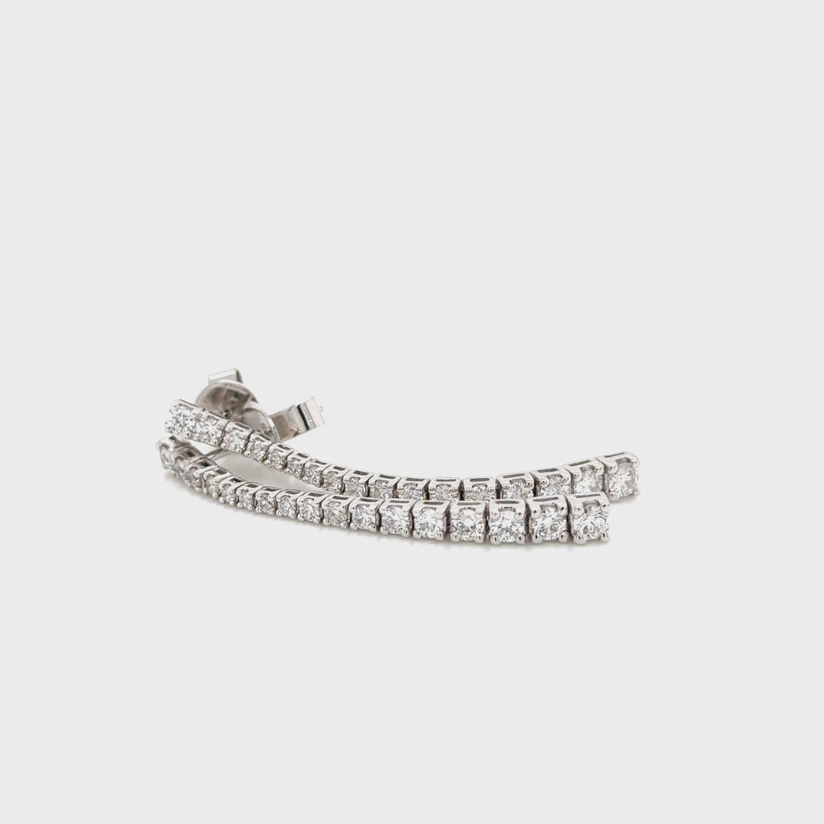 18ct White Gold Drop Diamond Earrings