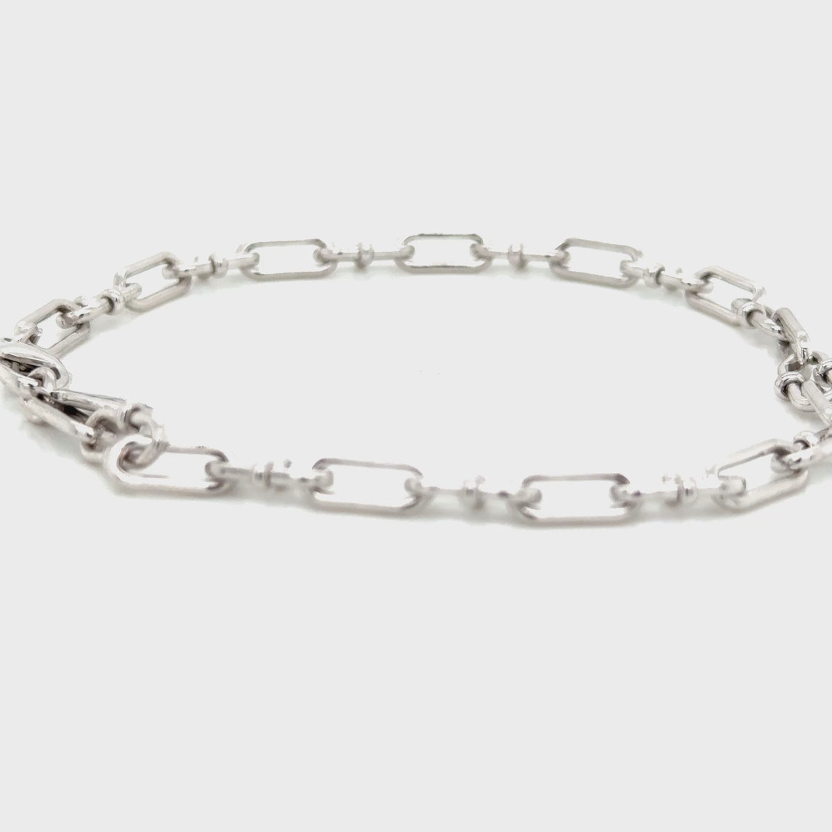 Aquaforte Silver Oval Link Bracelet