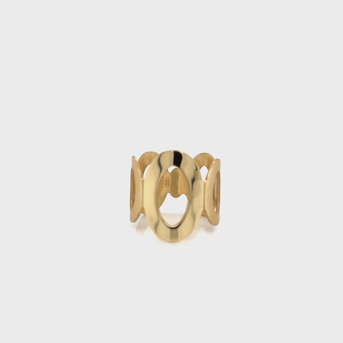 Aquaforte Gold Plated Oval Ring