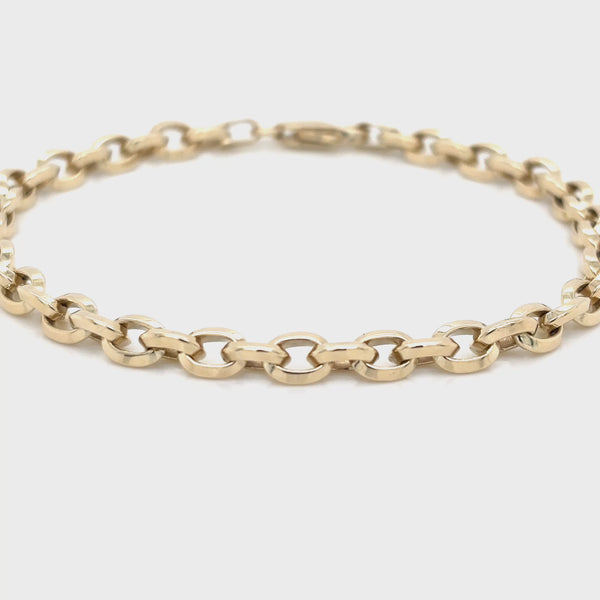 9ct Yellow Gold 4.5mm Belcher Bracelet