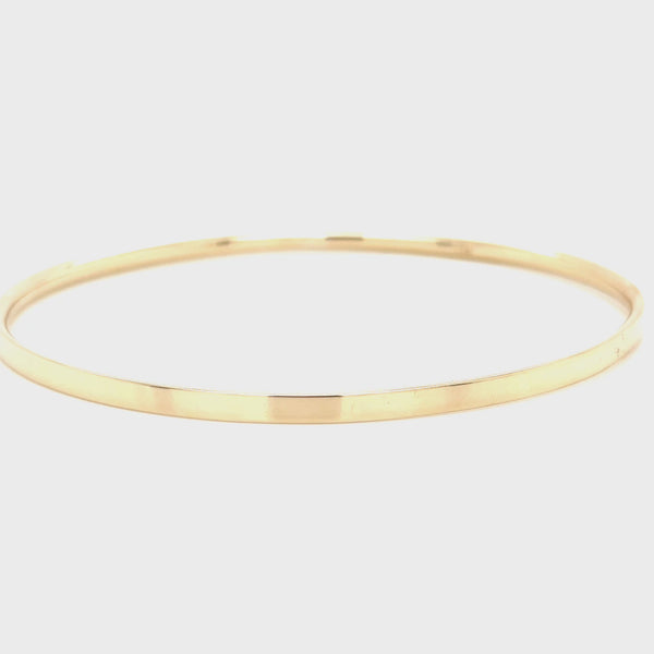 9ct Yellow Gold ESL Handmade Bangle  8.8grms