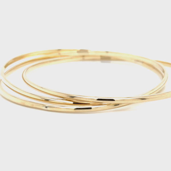 9ct Yellow Gold 3 Bangle set