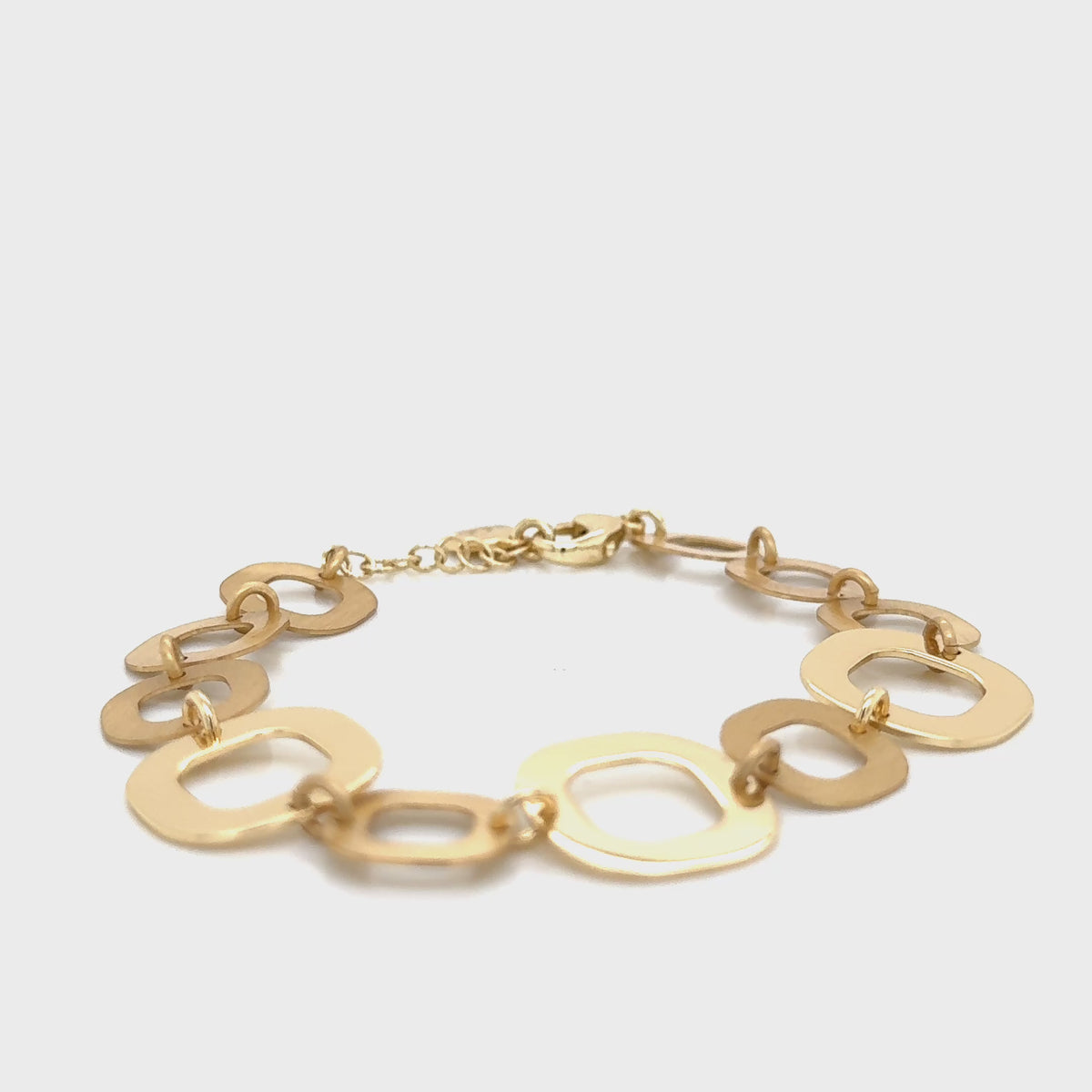 Aquaforte Gold Plated Square Bracelet