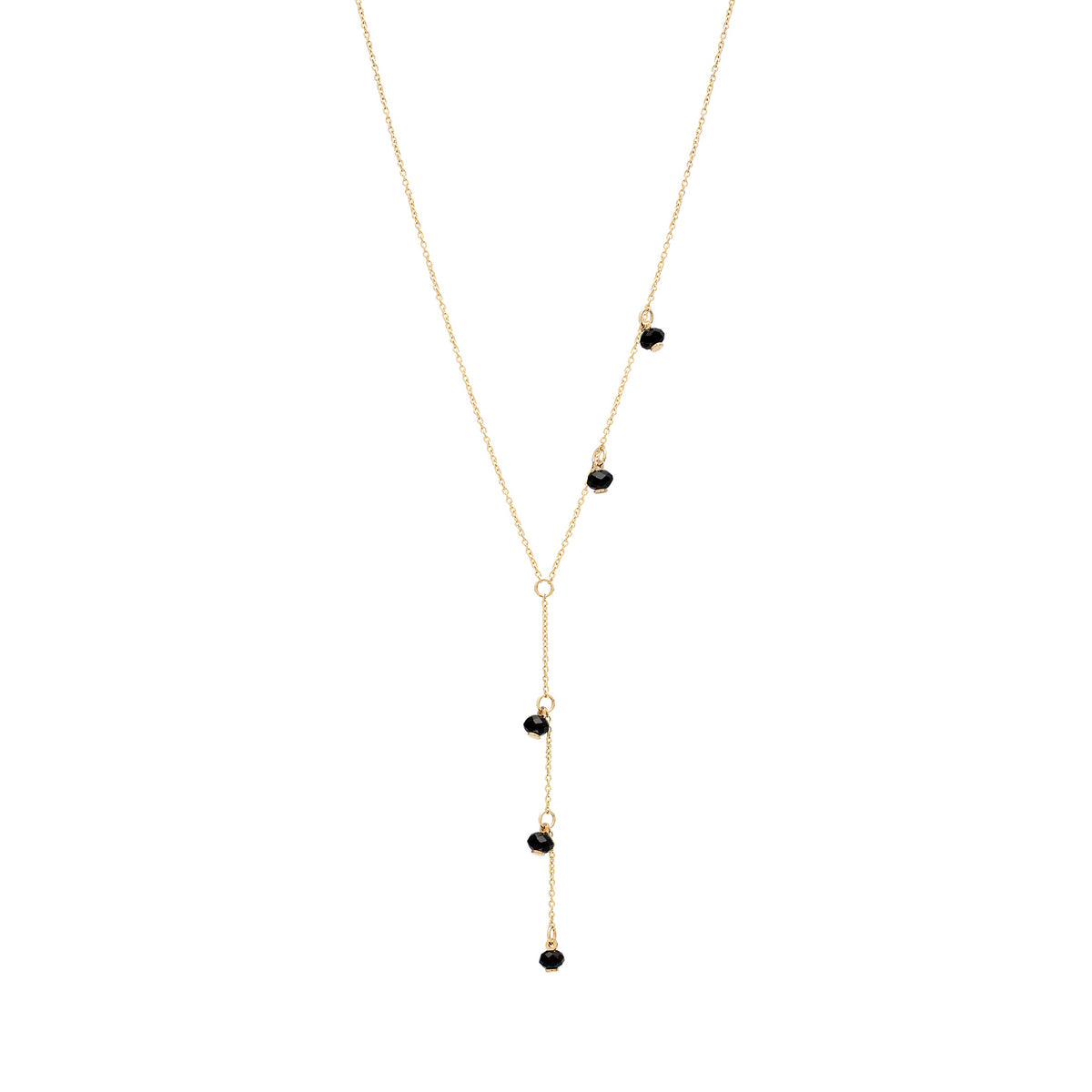 9ct Yellow Gold Onyx Necklet
